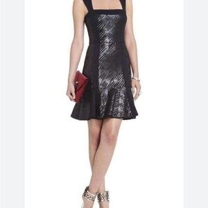 BCBGMaxAzria Black Sequin Mini Dress